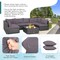 Costway 7PCS Patio Rattan Furniture Set Sectional Sofa Cushioned Garden Gray